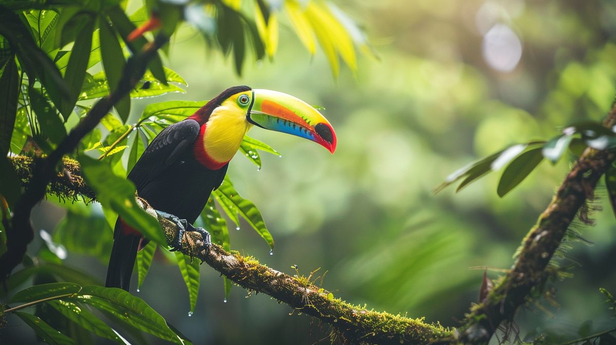 Gruppe von Touristen genießt eine geführte Costa Rica Rundreise durch den tropischen Regenwald