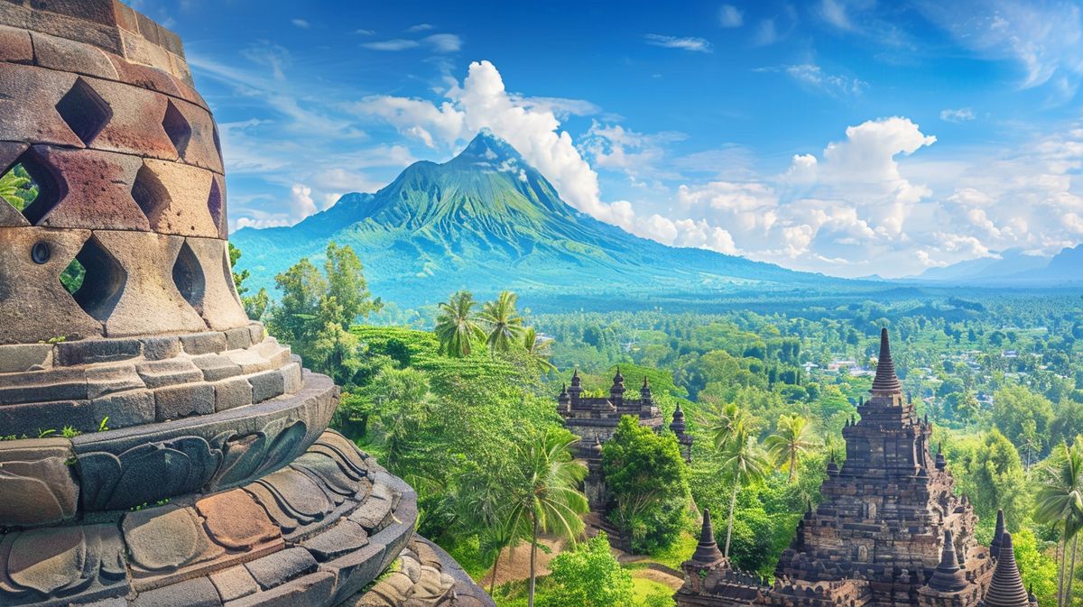 Gruppe von Touristen während einer Indonesien Rundreise, die einen traditionellen Tanz auf Bali beobachten